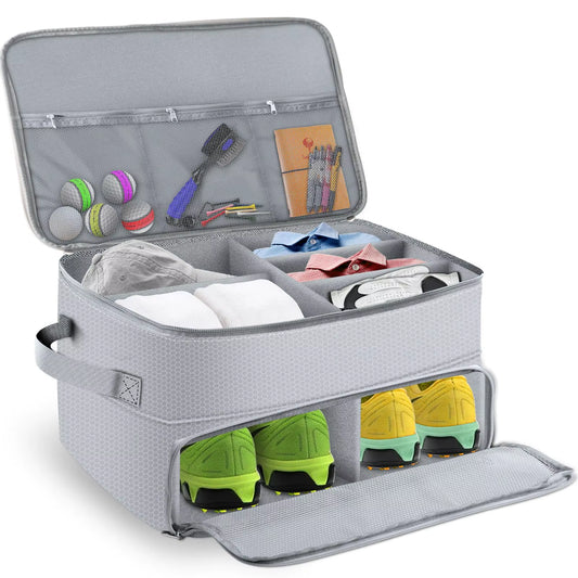 2 Layers Golf Trunk Organizer, Golf Accessories, Waterproof and Durable Golf Storage Bag, Golf Organizer for Car